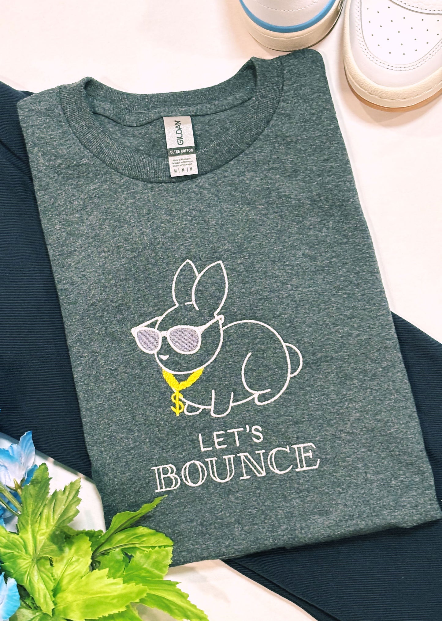 Lets Bounce Embroidered T-shirt