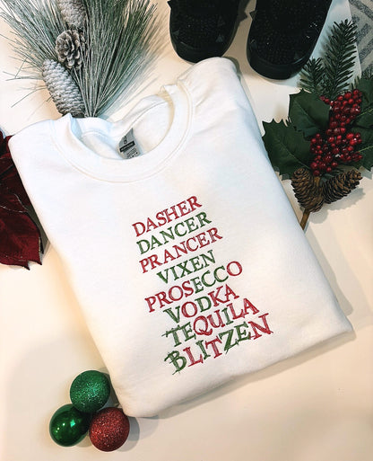 Boozy Christmas Embroidered Sweatshirt