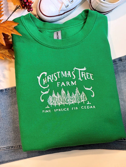 Christmas Tree Farm Embroidered Sweatshirt