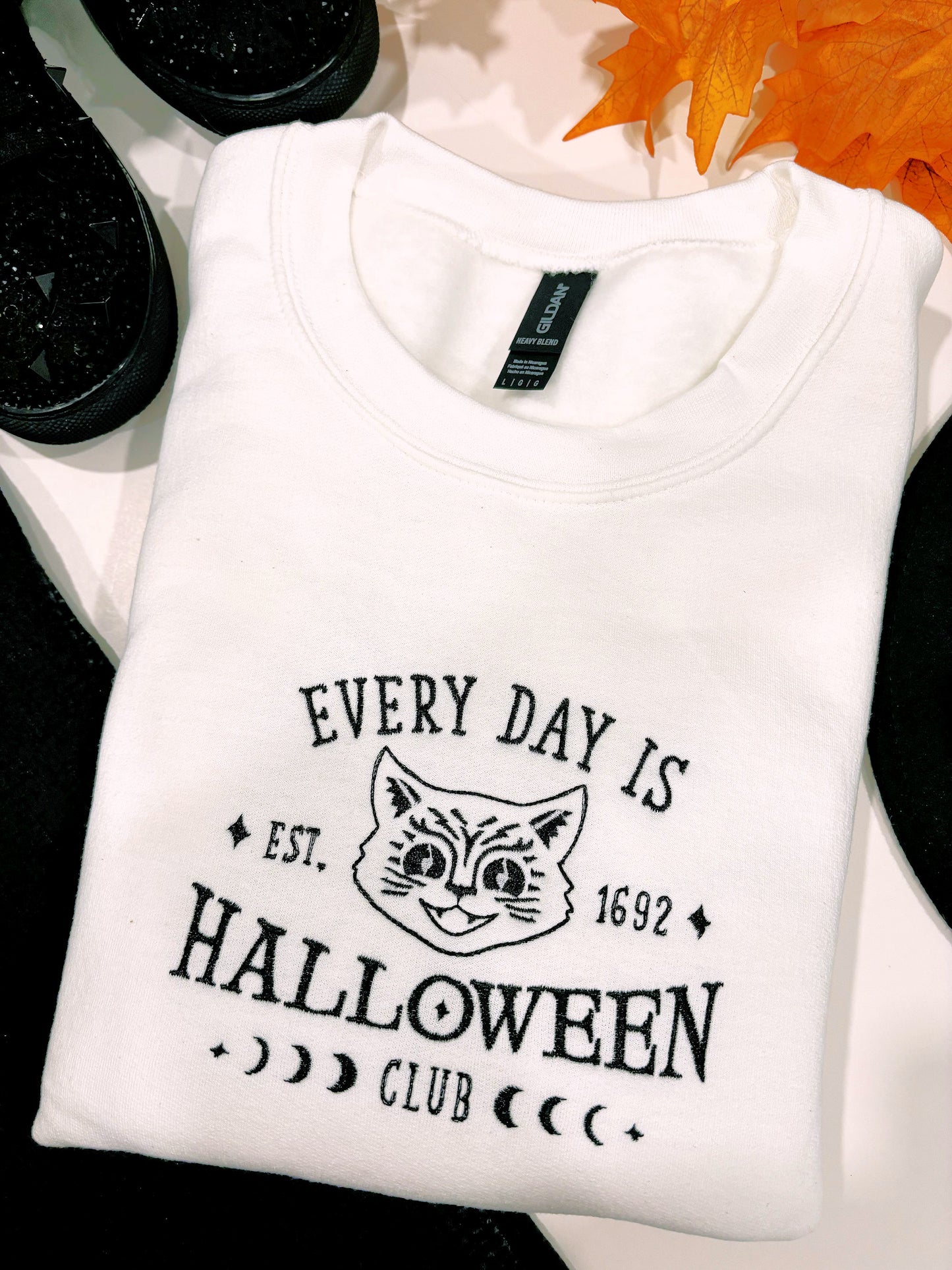 Everyday Is Halloween Club Embroidered Sweatshirt