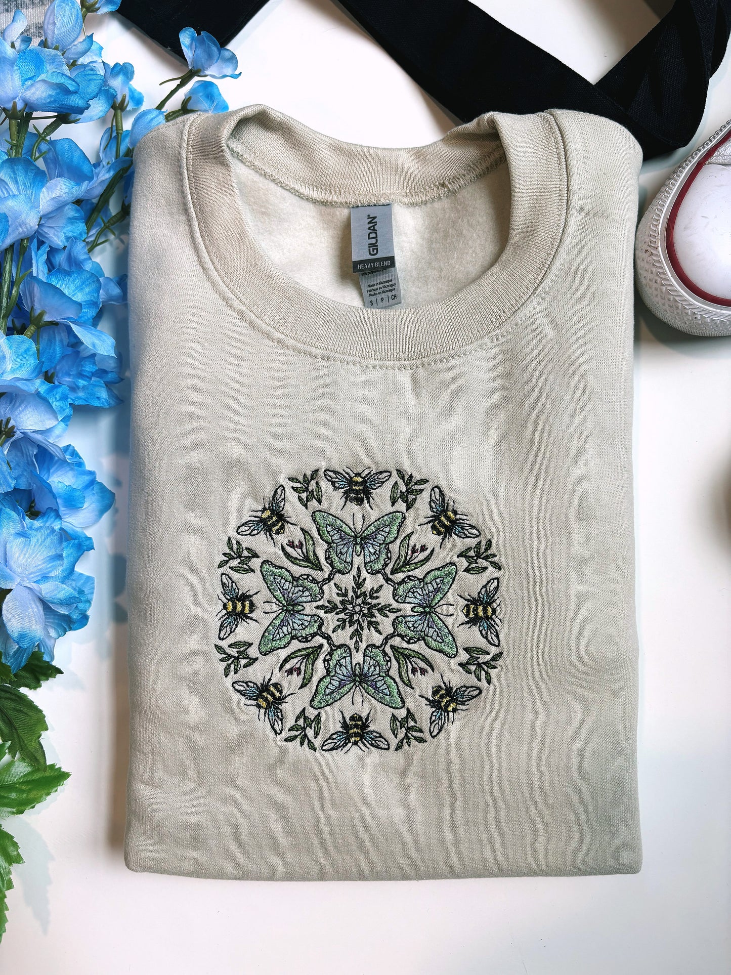 Mother Natures Kaleidoscope Embroidered Sweatshirt