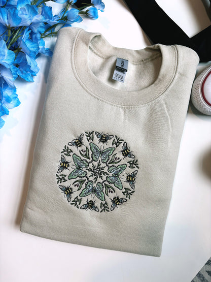 Mother Natures Kaleidoscope Embroidered Sweatshirt