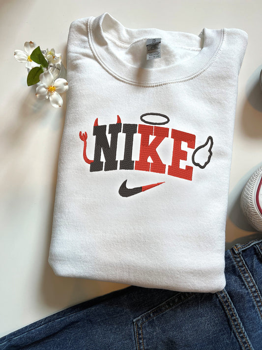 Nike Angel/Devil Embroidered Crewneck Sweatshirt