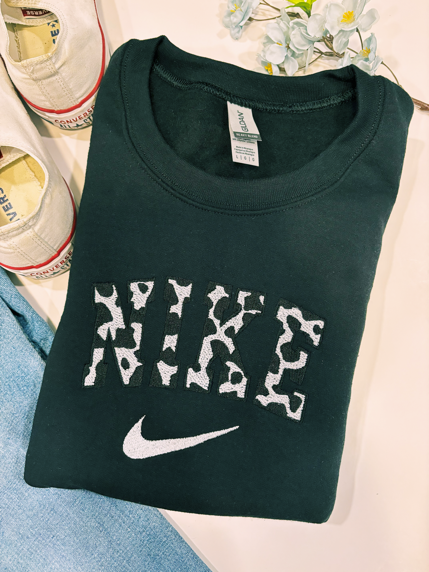 Nike Cow Embroidered Crewneck Sweatshirt