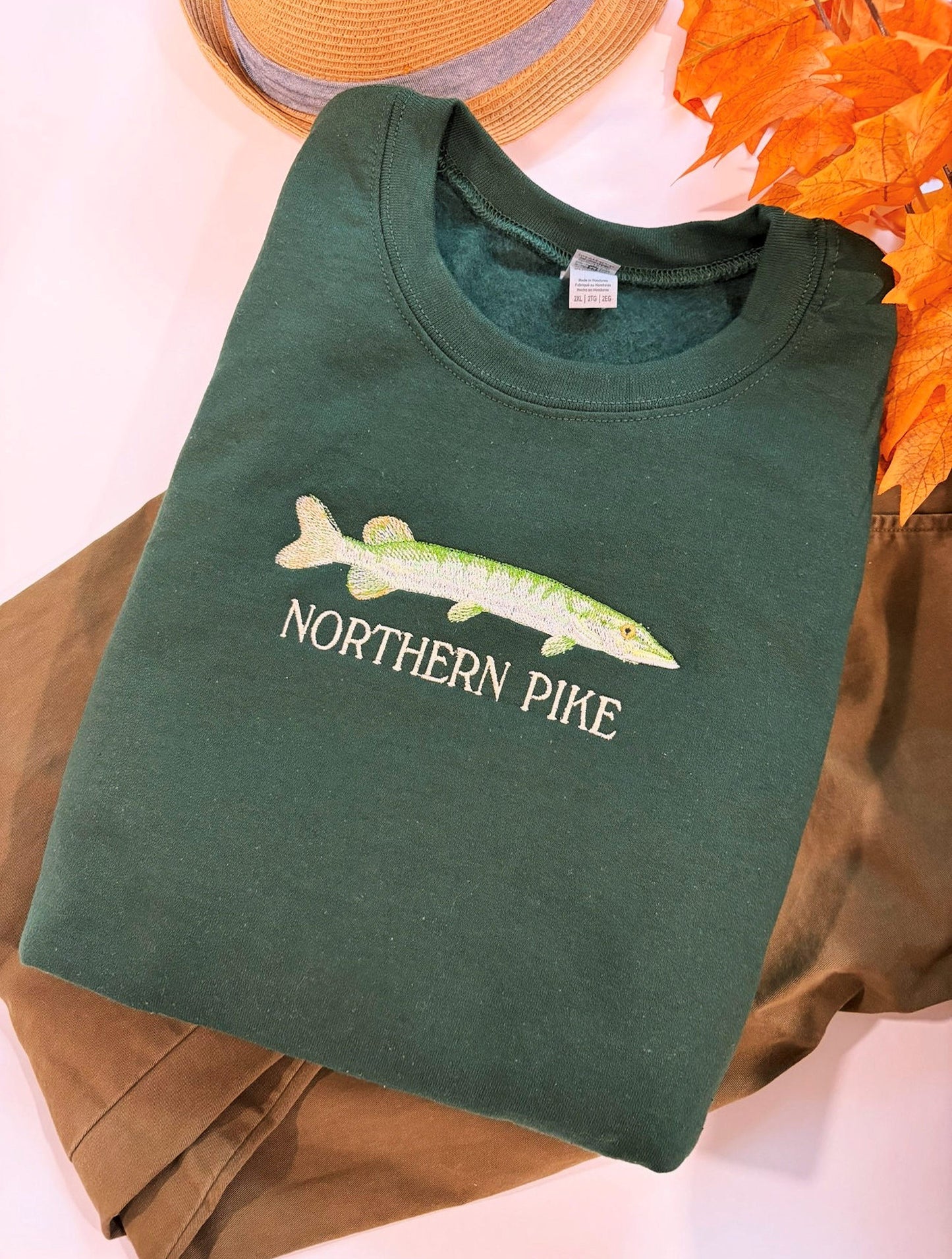 Northern Pike Embroidered Sweatshirt