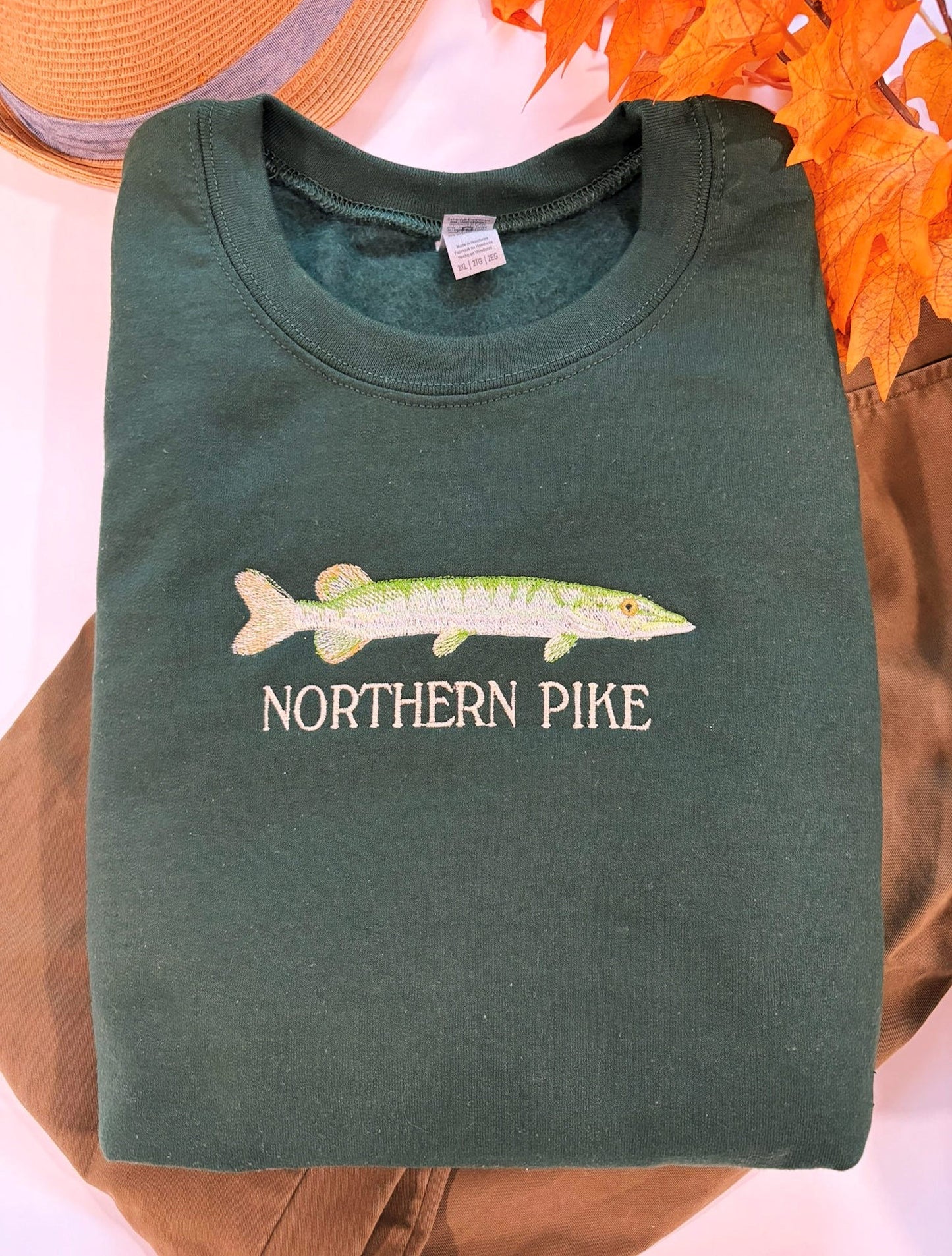 Northern Pike Embroidered Sweatshirt
