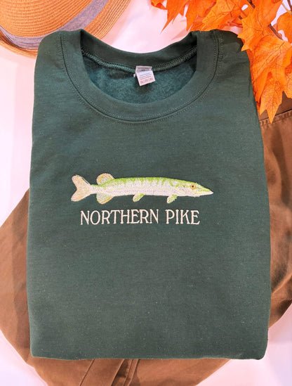 Northern Pike Embroidered Sweatshirt