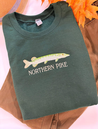 Northern Pike Embroidered Sweatshirt