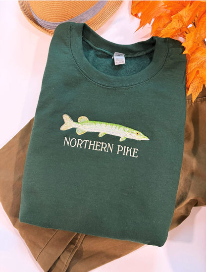 Northern Pike Embroidered Sweatshirt