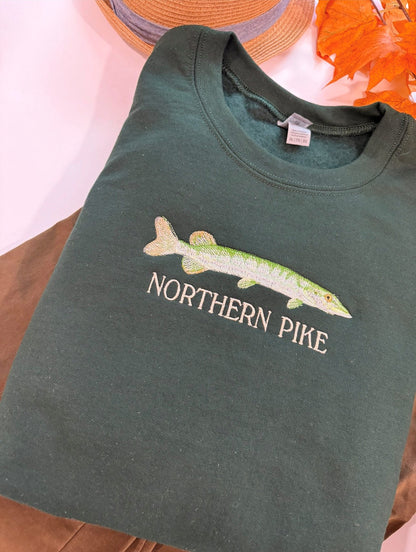 Northern Pike Embroidered Sweatshirt