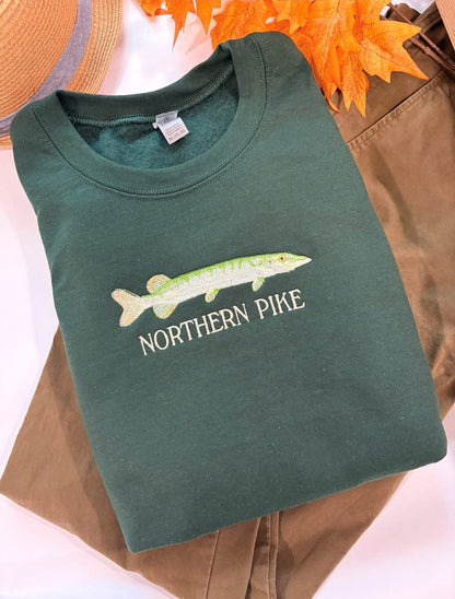 Northern Pike Embroidered Sweatshirt