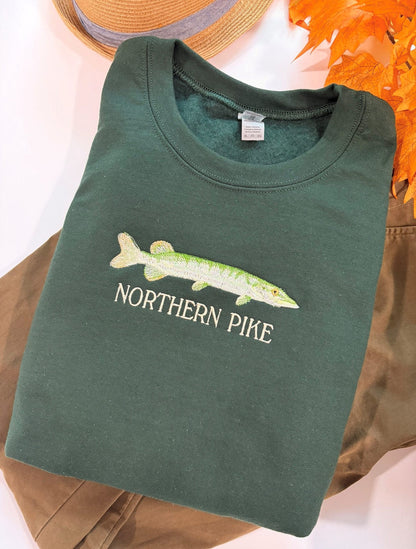 Northern Pike Embroidered Sweatshirt
