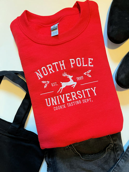 North Pole Embroidered Sweatshirt