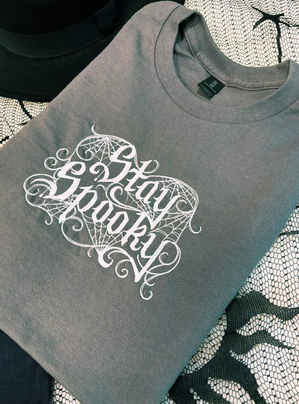 Stay Spooky Embroidered T-Shirt